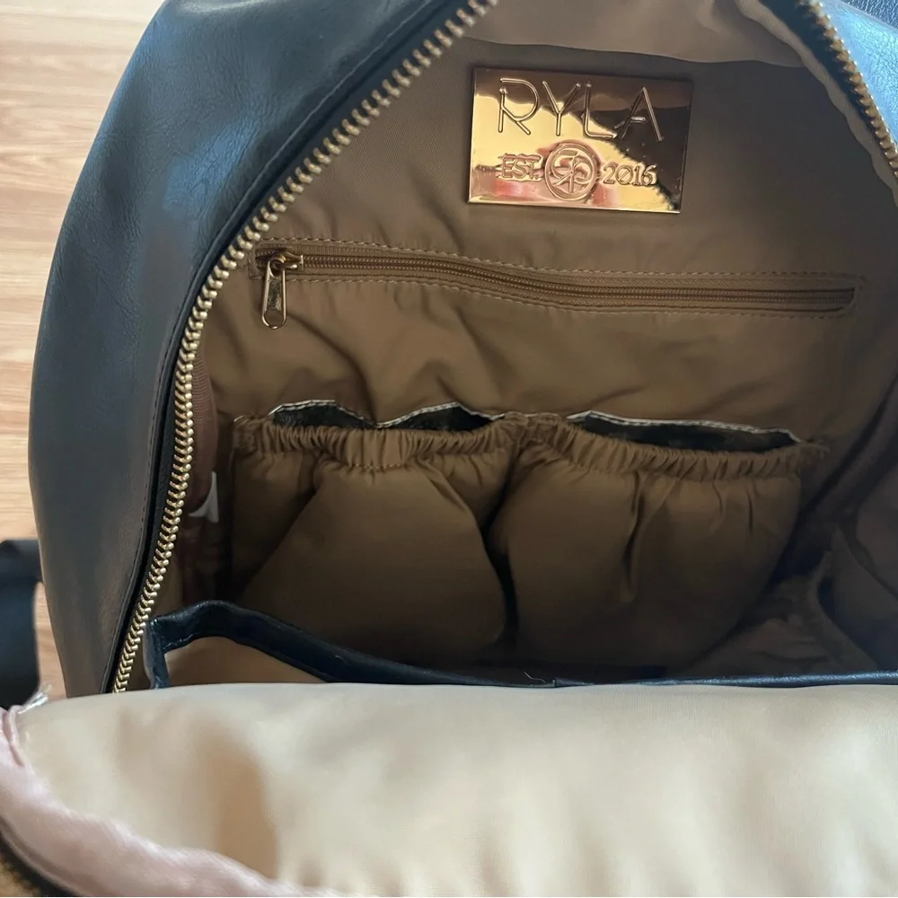Black Diaper Bag w/ Gold Zippers